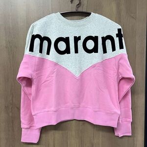 Isabel Marant Gray and Pink Sweatshirt